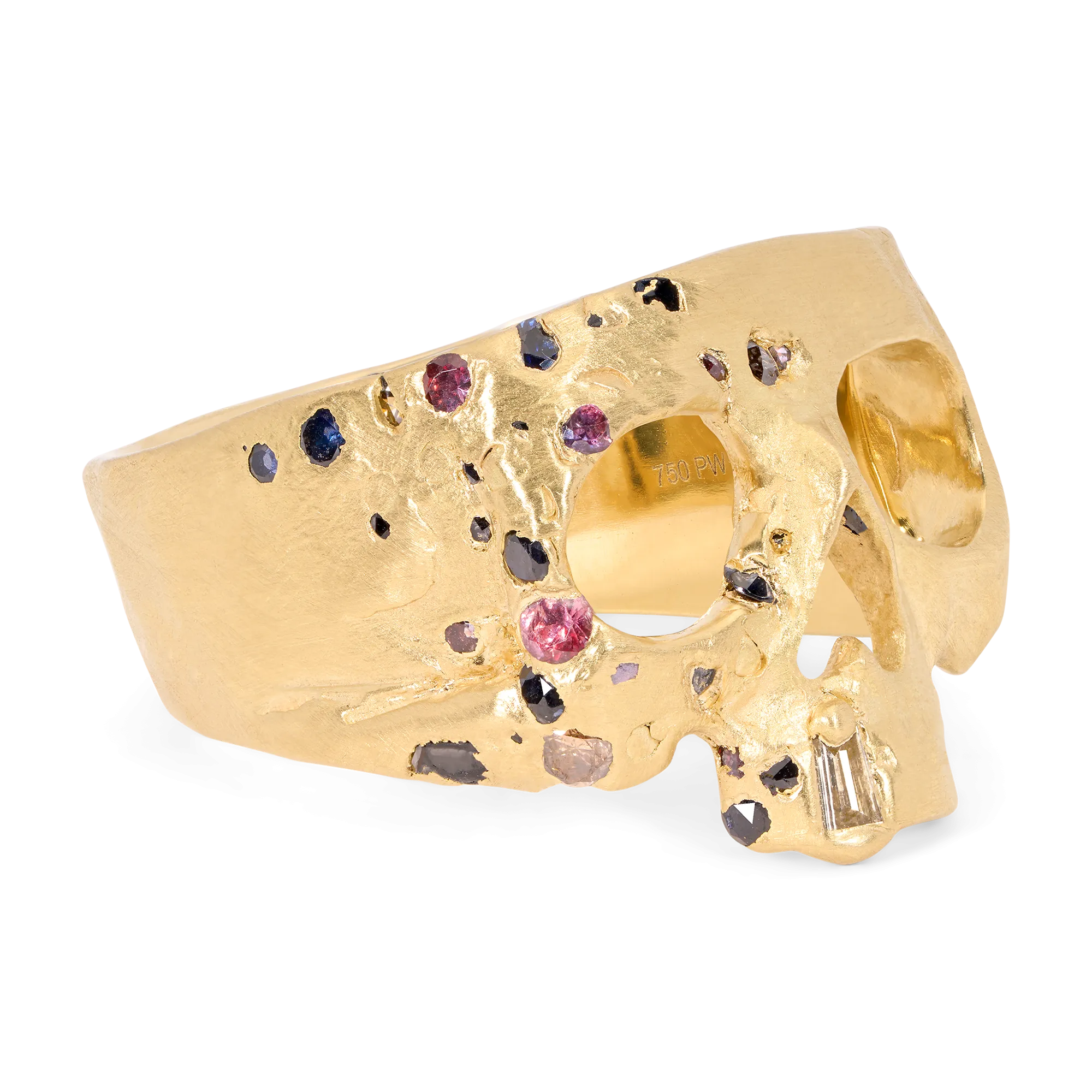 Serpentine Confetti Skull Ring - Size 10 - 11433