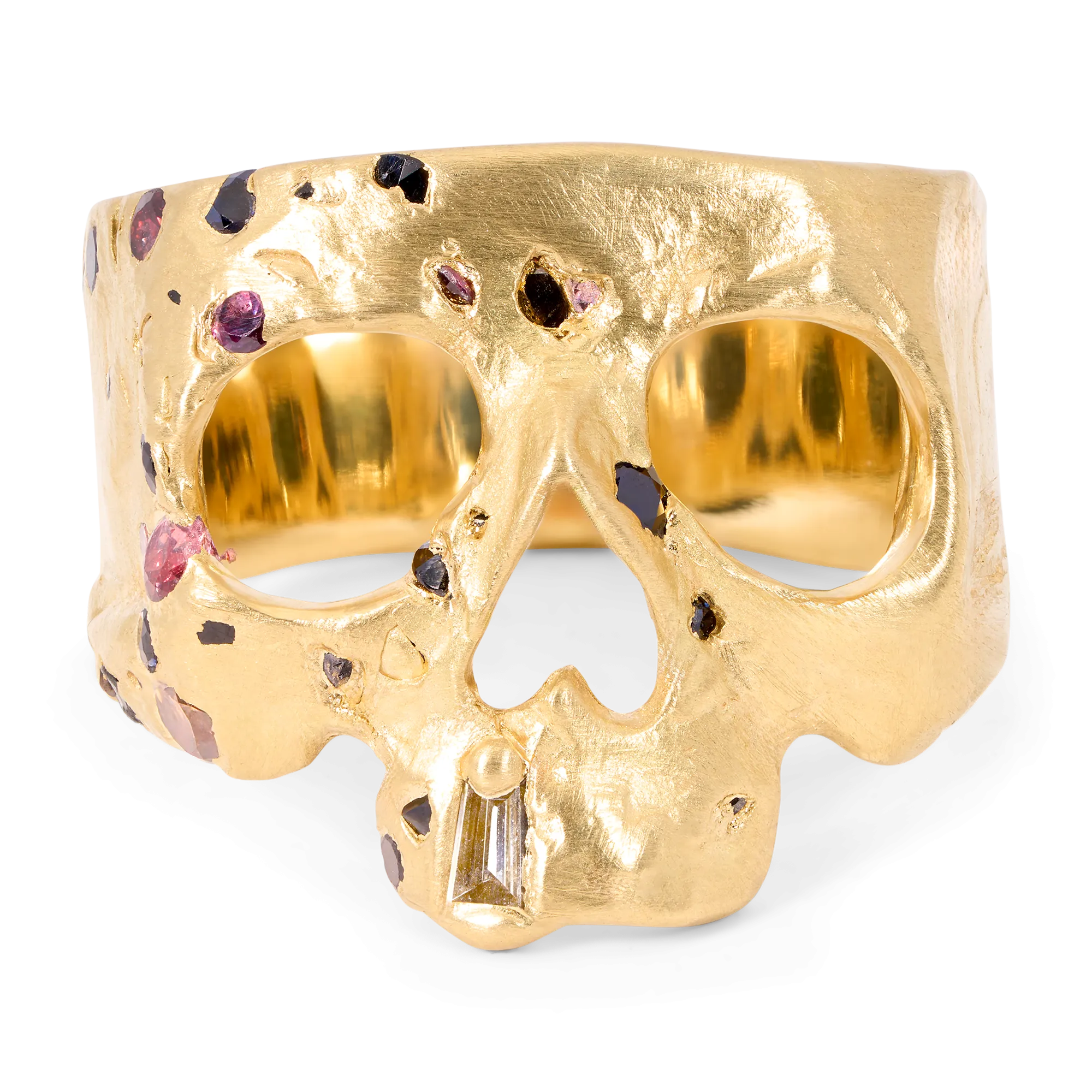Serpentine Confetti Skull Ring - Size 10 - 11433