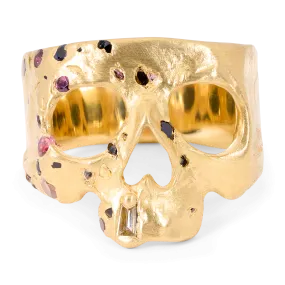 Serpentine Confetti Skull Ring - Size 10 - 11433