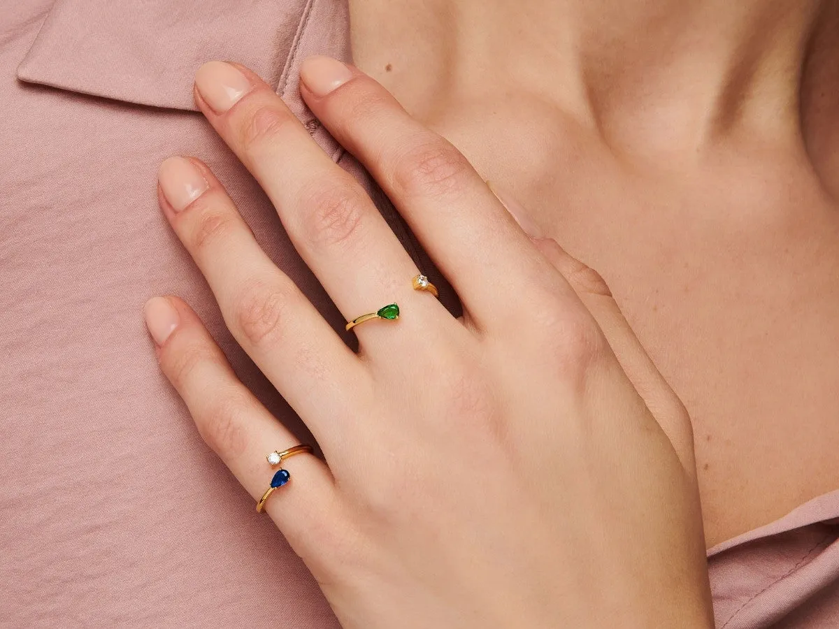Serpentine Sapphire Ring