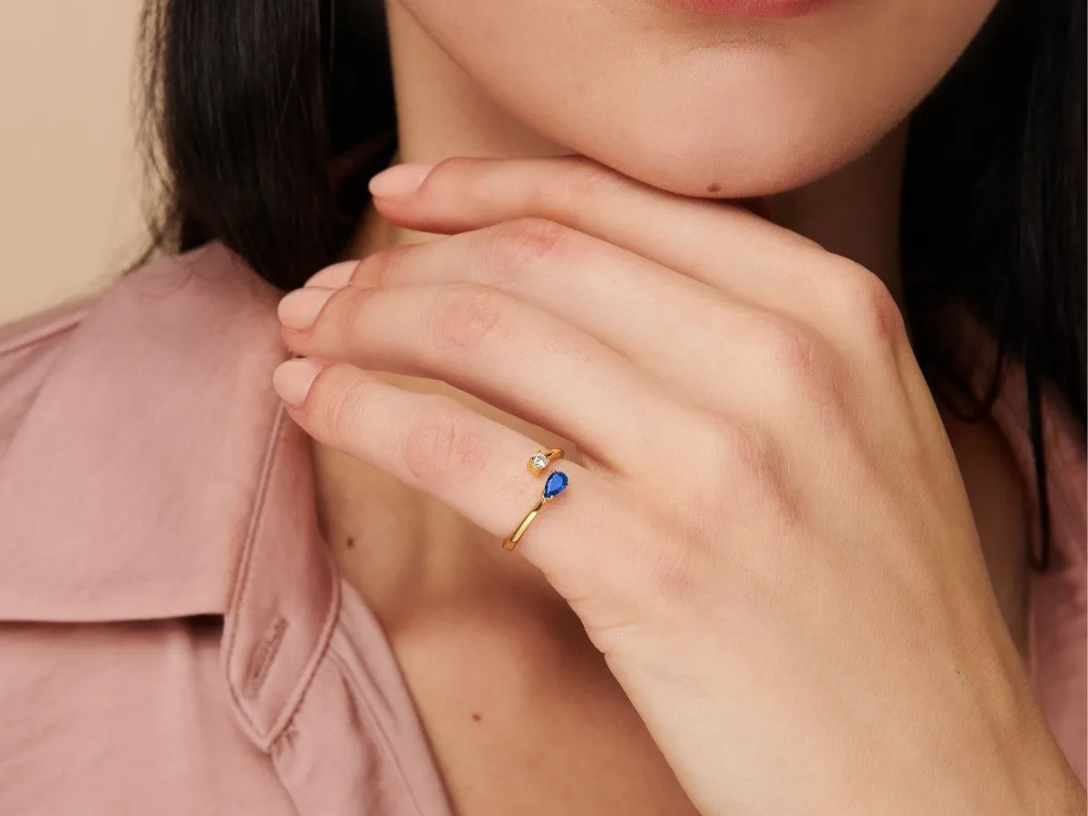 Serpentine Sapphire Ring