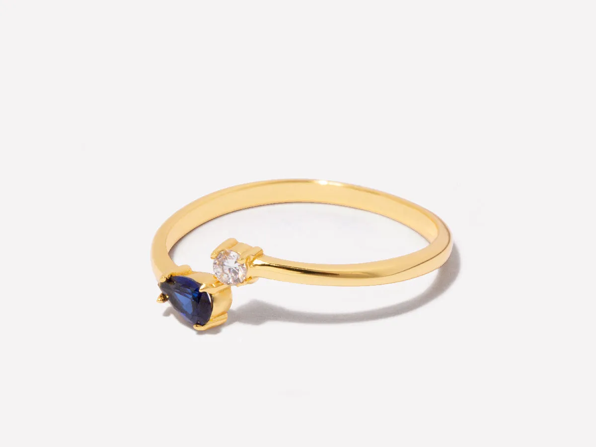 Serpentine Sapphire Ring