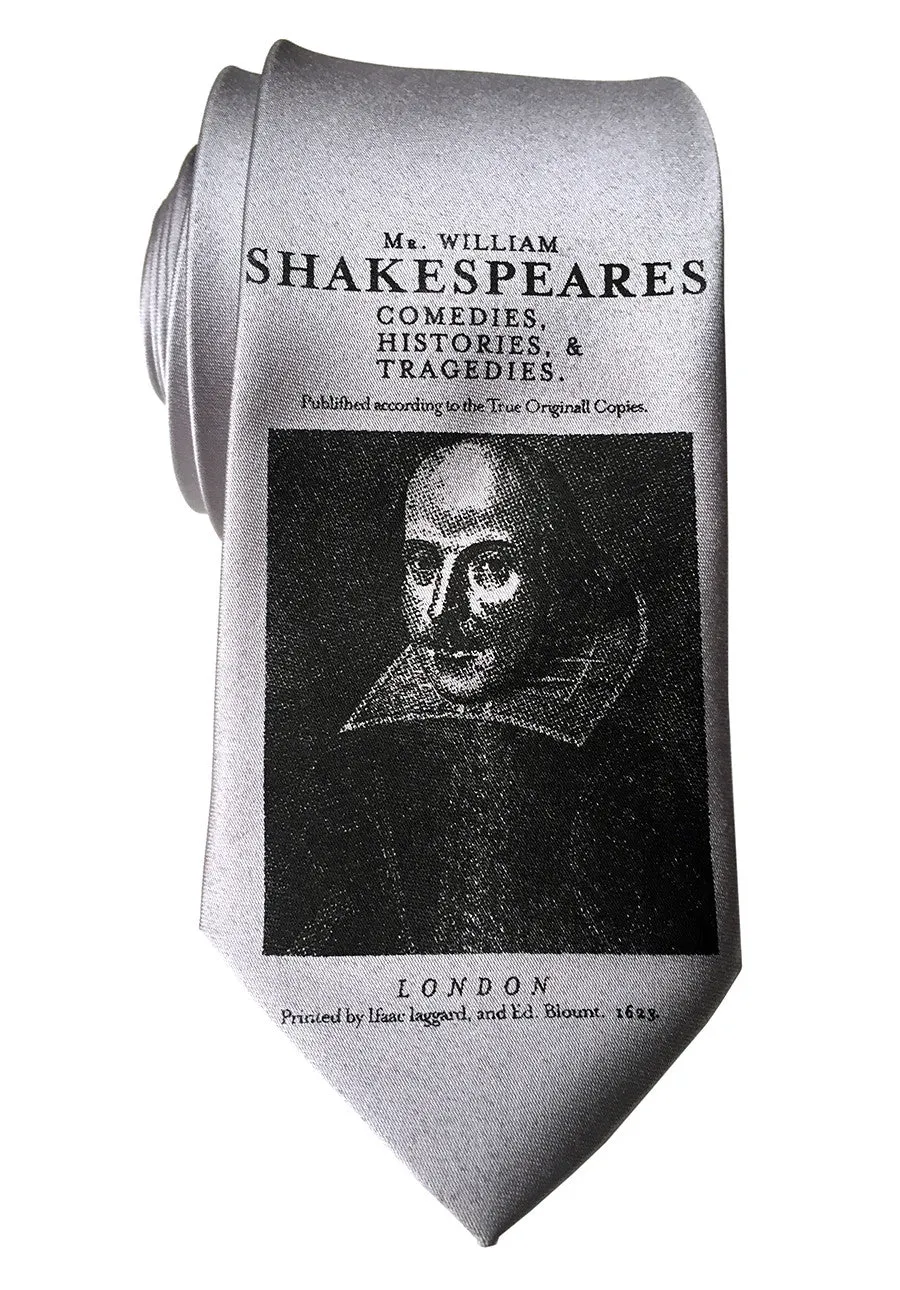Shakespeare Necktie, Folio Print Tie