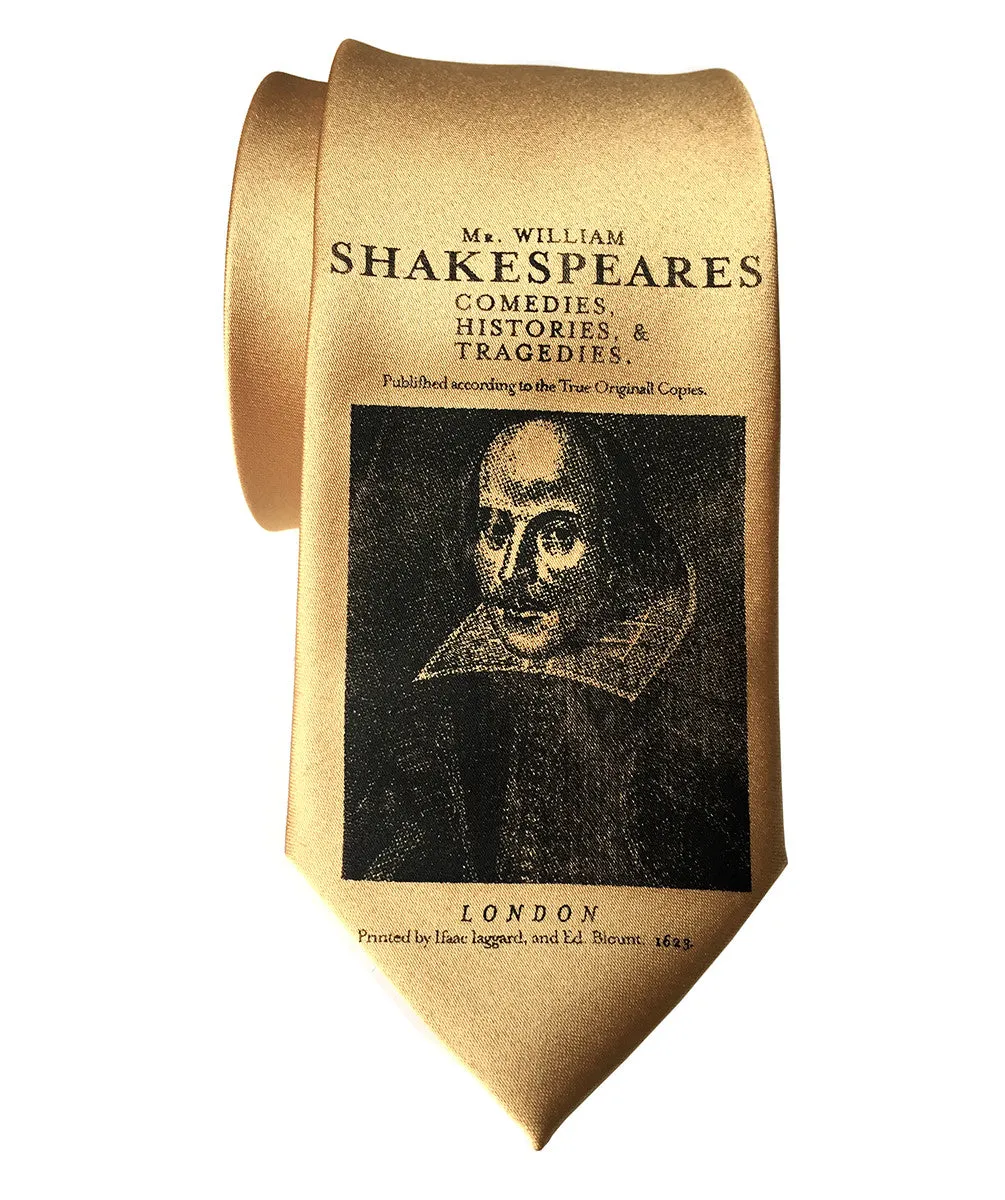 Shakespeare Necktie, Folio Print Tie
