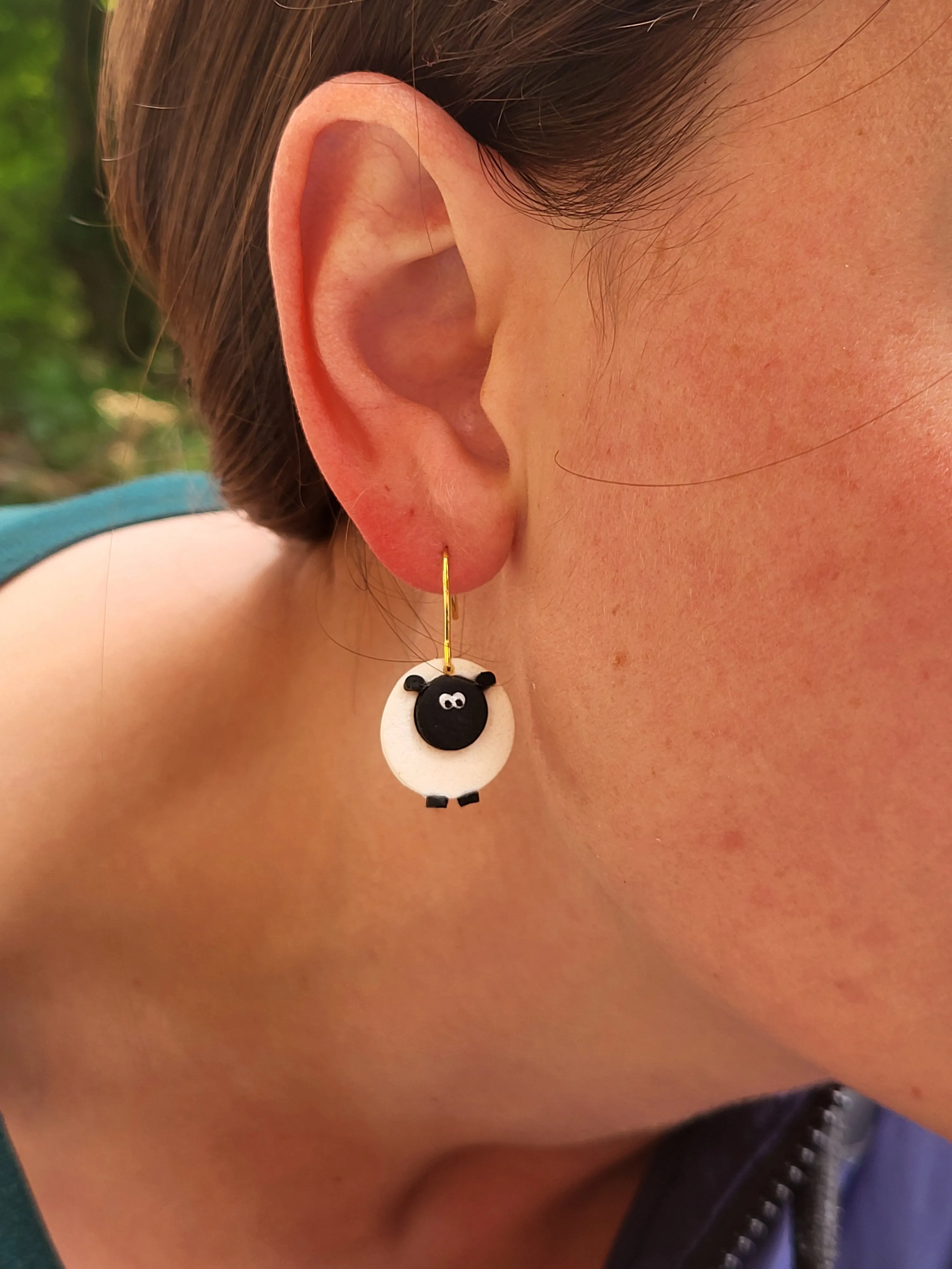 Sheep dangle earrings