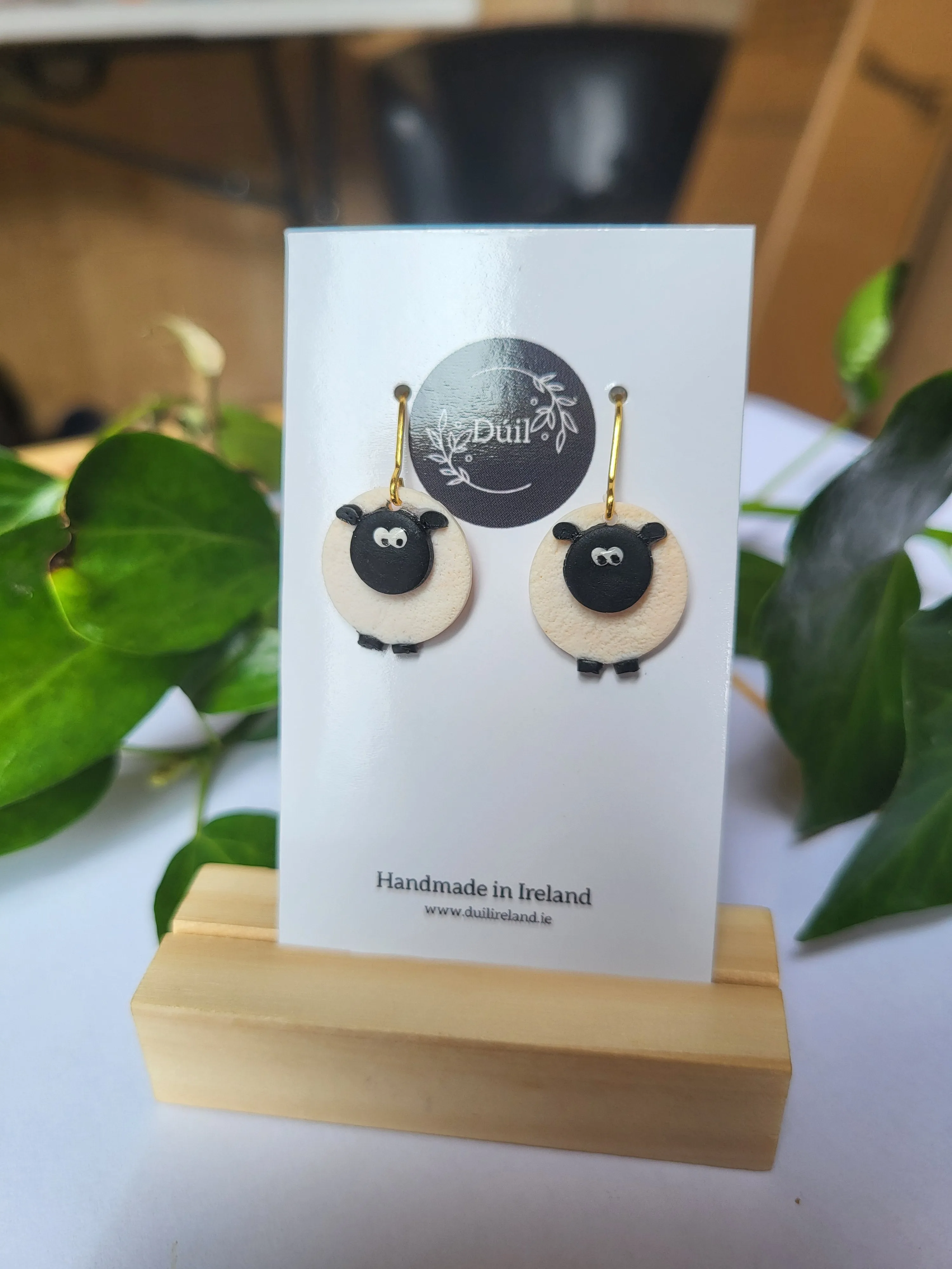 Sheep dangle earrings