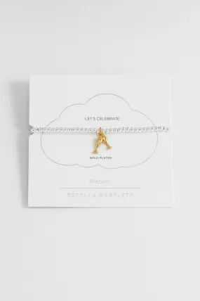 Sienna Beaded Champagne Charm Bracelet