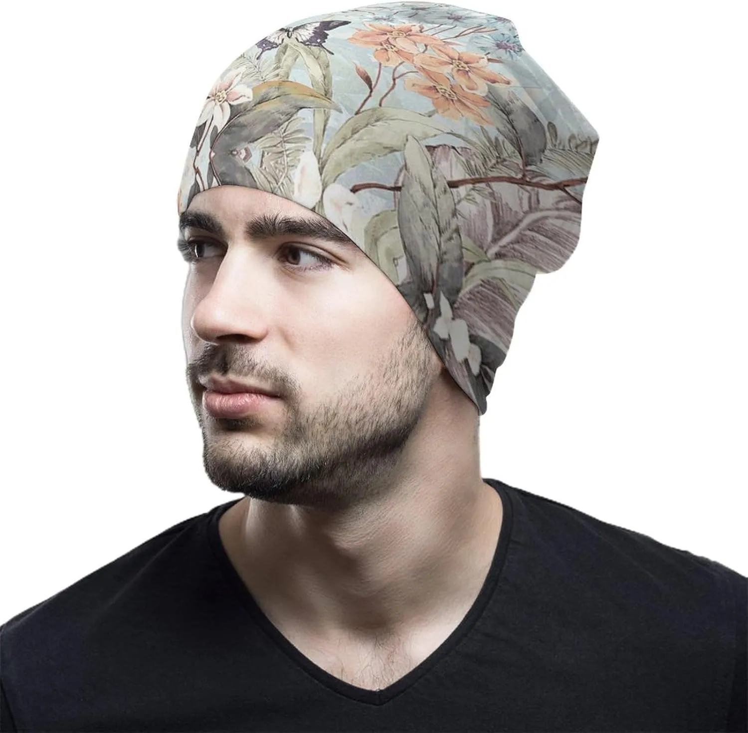 Skull Cap Beanie for Men Women, Soft Knit Chemo Hat for Hair Loss, Winter Warm Slouchy Beanie: Adjustable Size