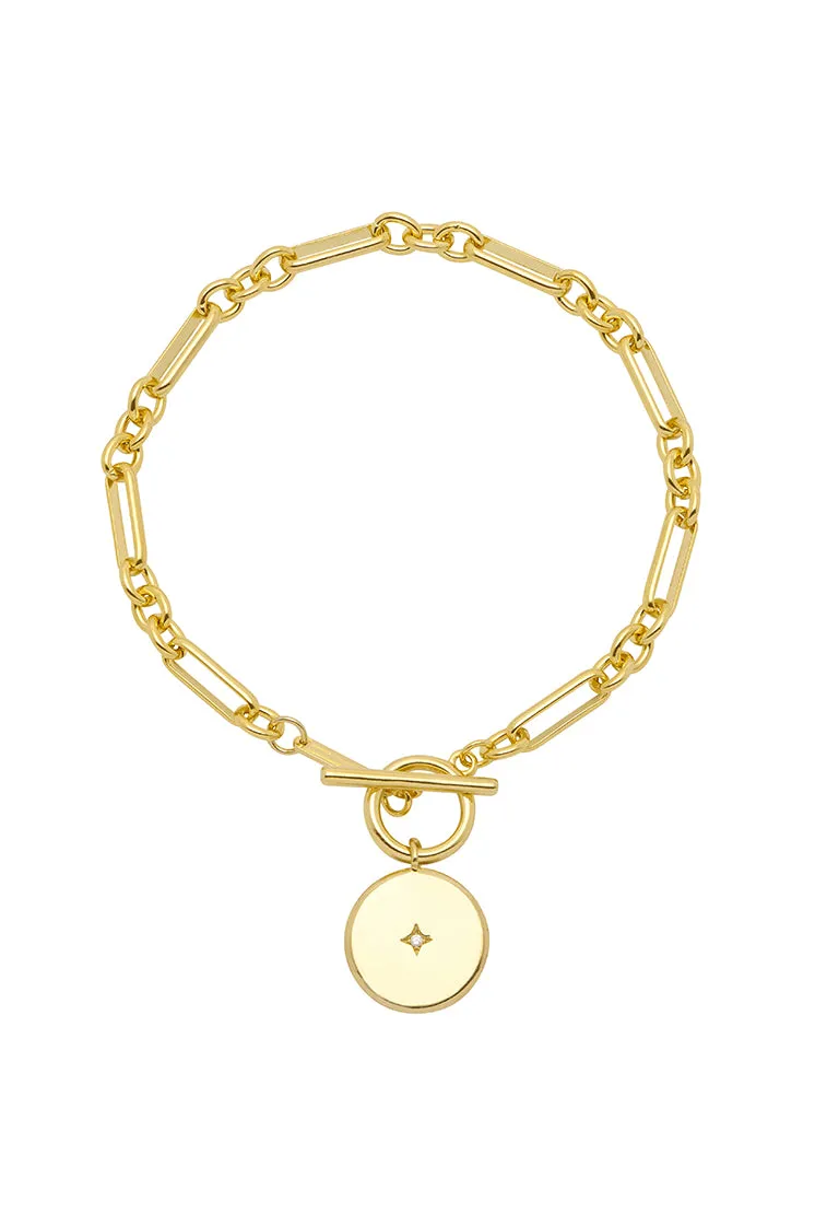 Star Coin T-Bar Bracelet