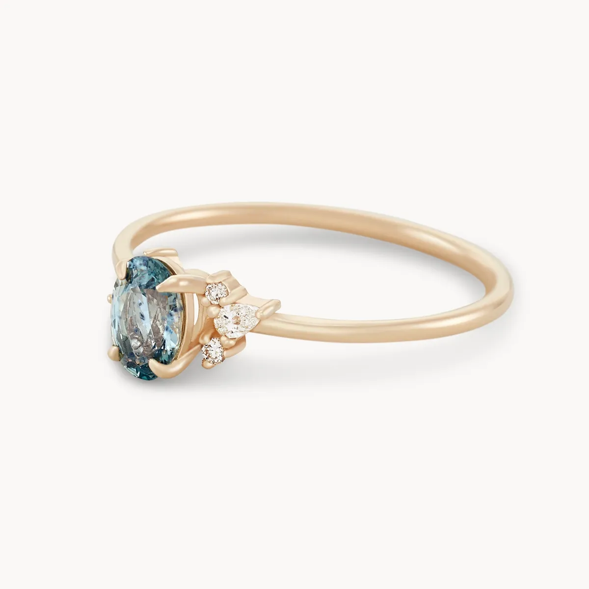 starry devotion one-of-a-kind - 14k yellow gold ring, blue sapphire