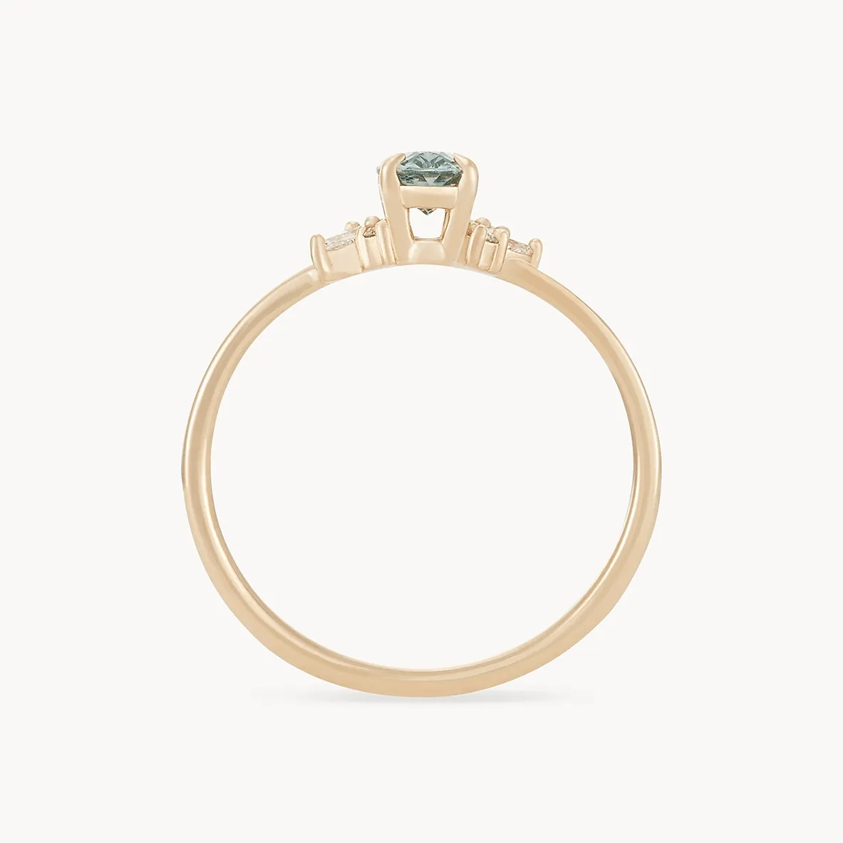 starry devotion one-of-a-kind - 14k yellow gold ring, blue sapphire