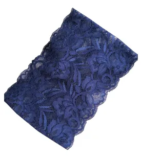 Stretch Headbands for Women Lace Headcovering for Women Lace Headwrap (Navy-2)