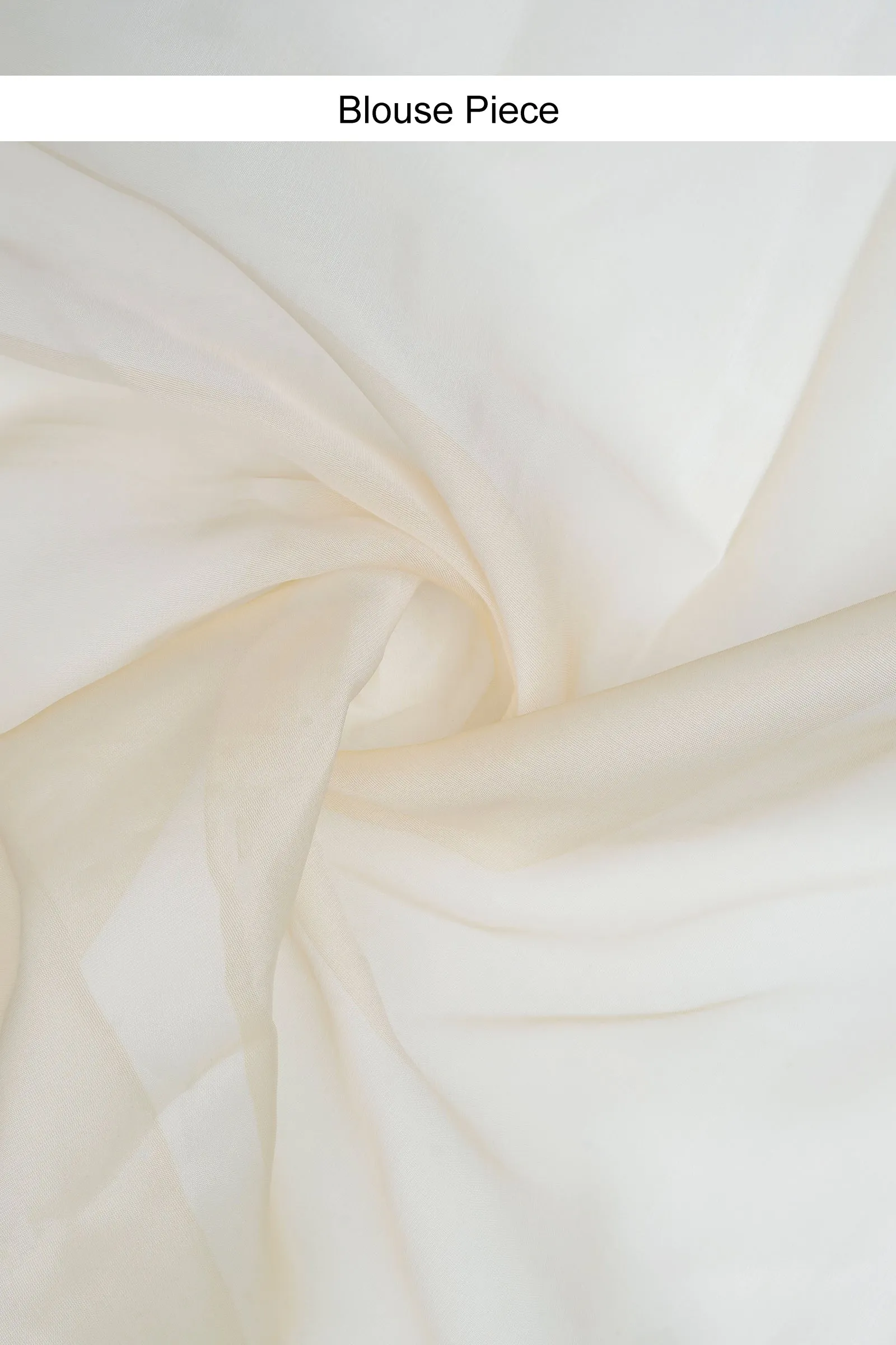 Teejh Aakruti Cream Sequin Embroidery Organza Saree