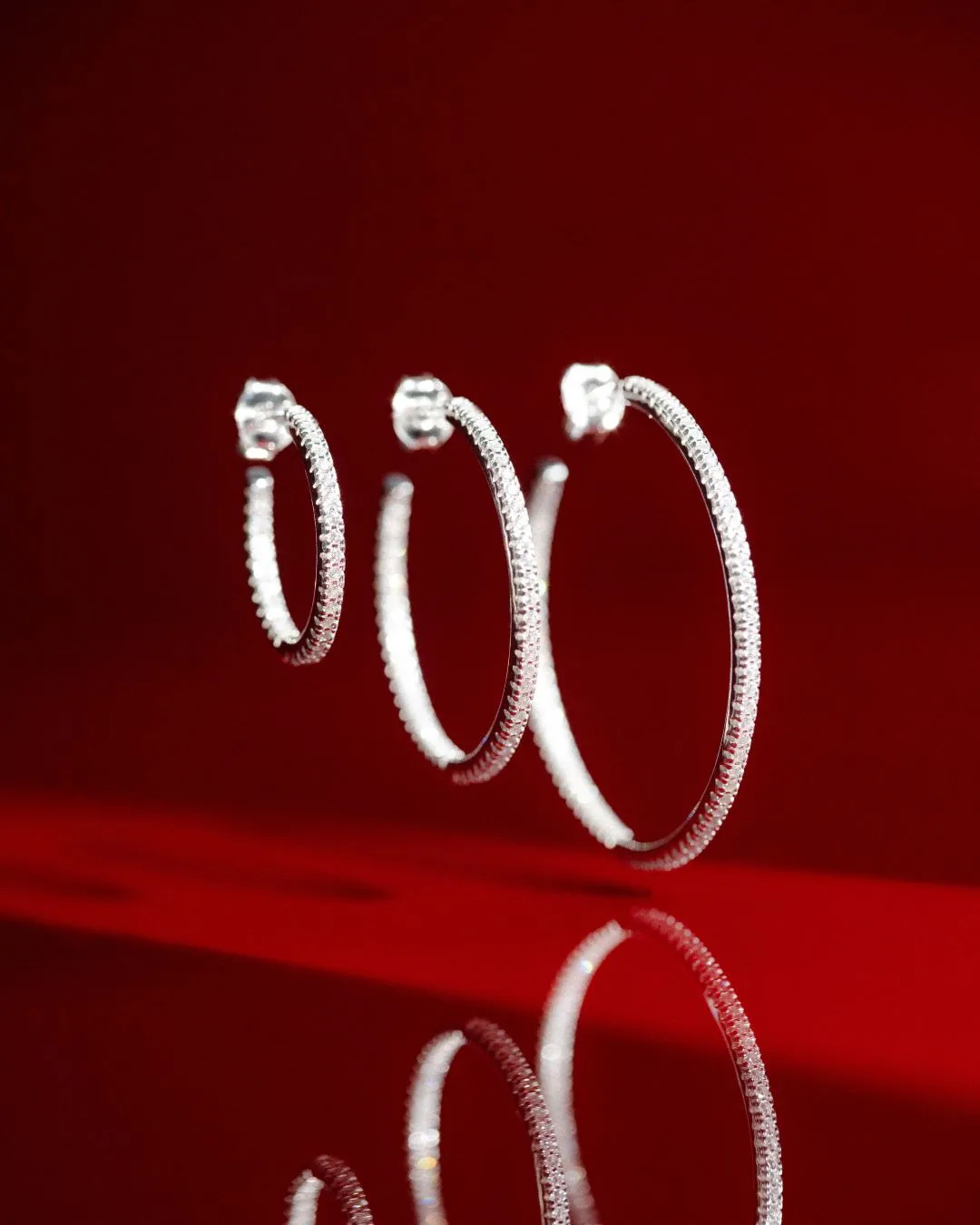 The Go-To Glam hoops S - sterling silver