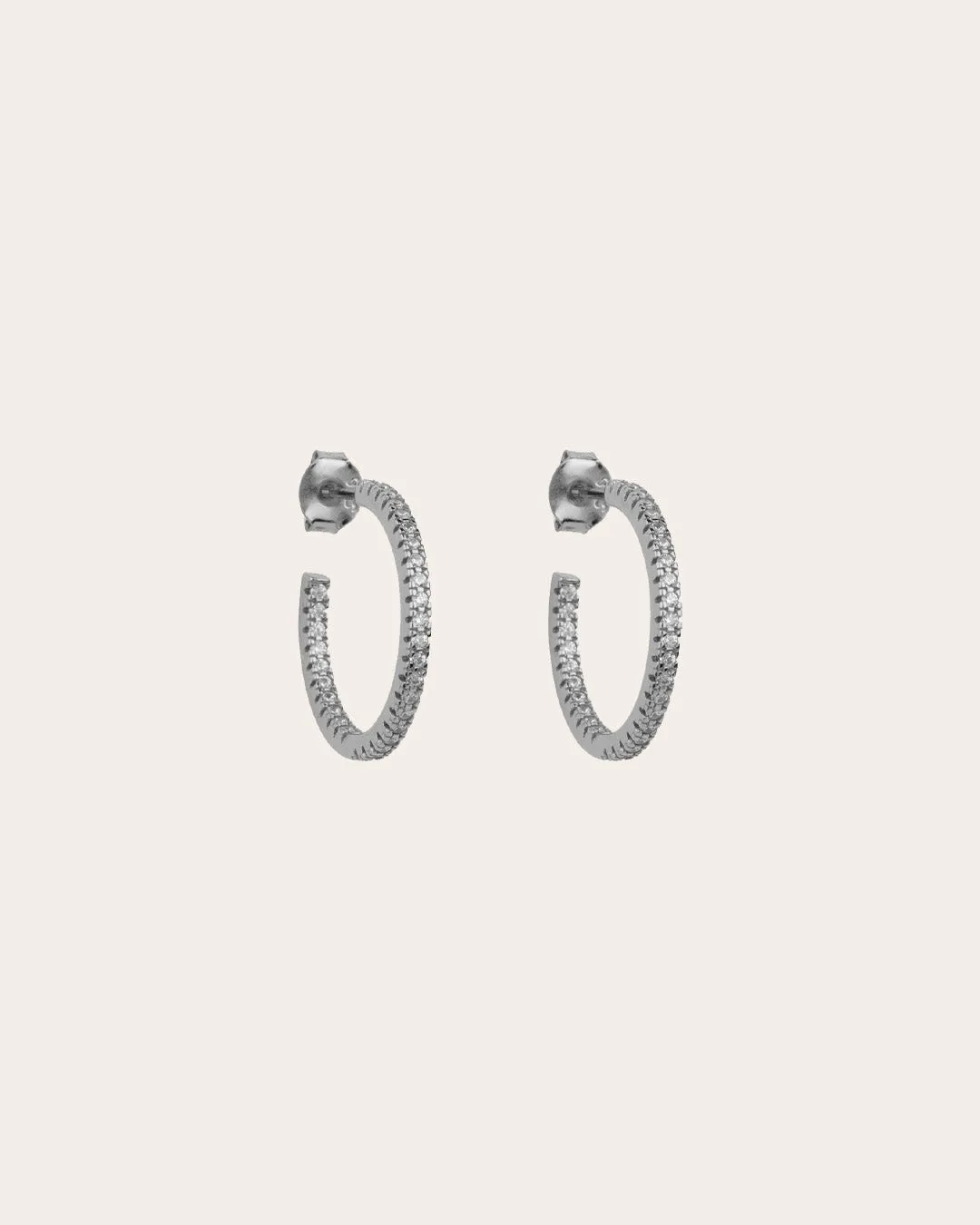 The Go-To Glam hoops S - sterling silver
