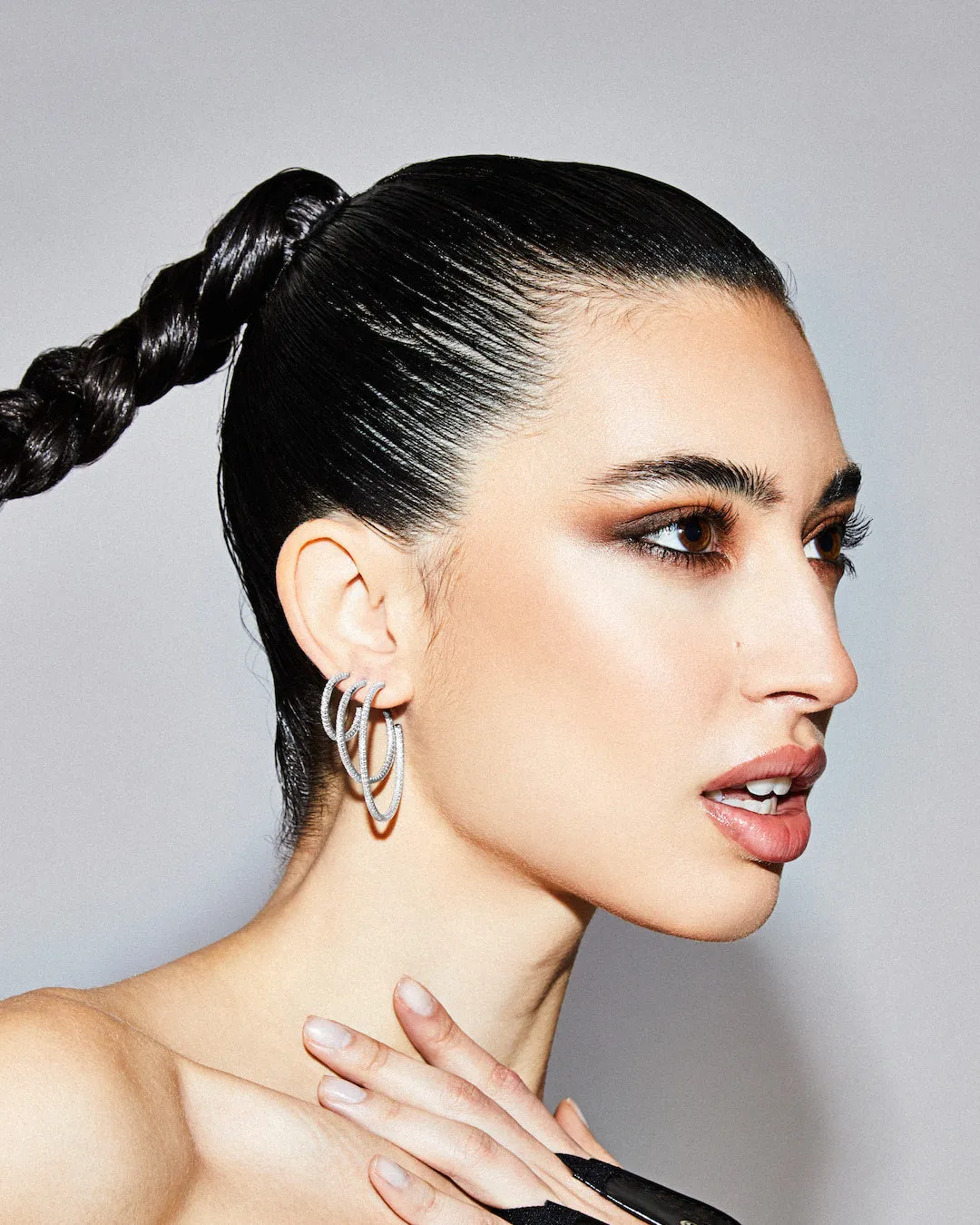 The Go-To Glam hoops S - sterling silver