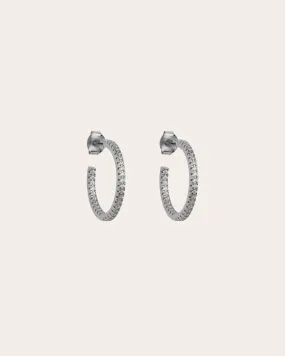 The Go-To Glam hoops S - sterling silver