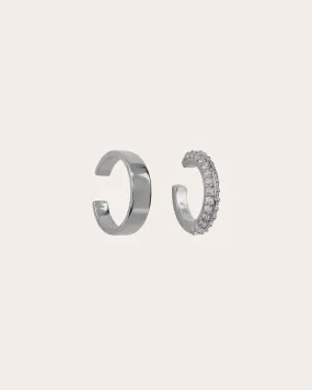 The Go-To Mixed ear cuff set - sterling silver