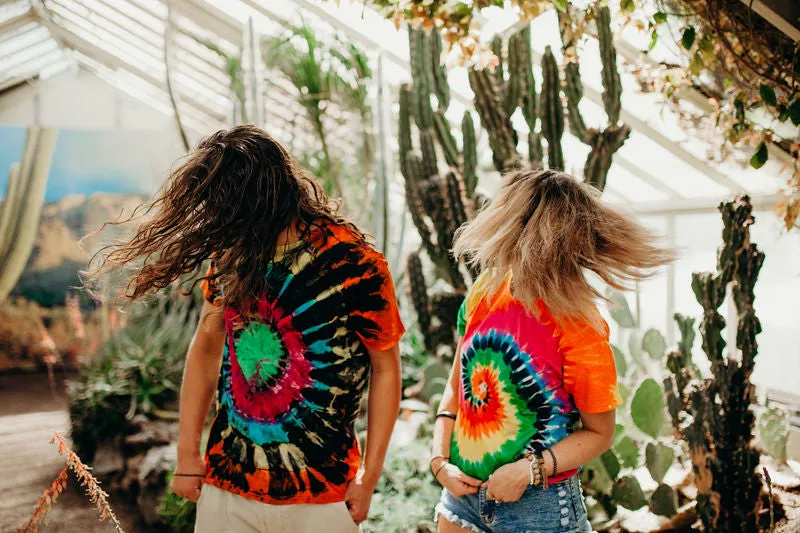 Tie Dye TShirt- Black Rainbow