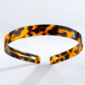 Tortoise Shell Headband Thin Acetate Resin Headbands Non Slip Hair Accessories for Women
