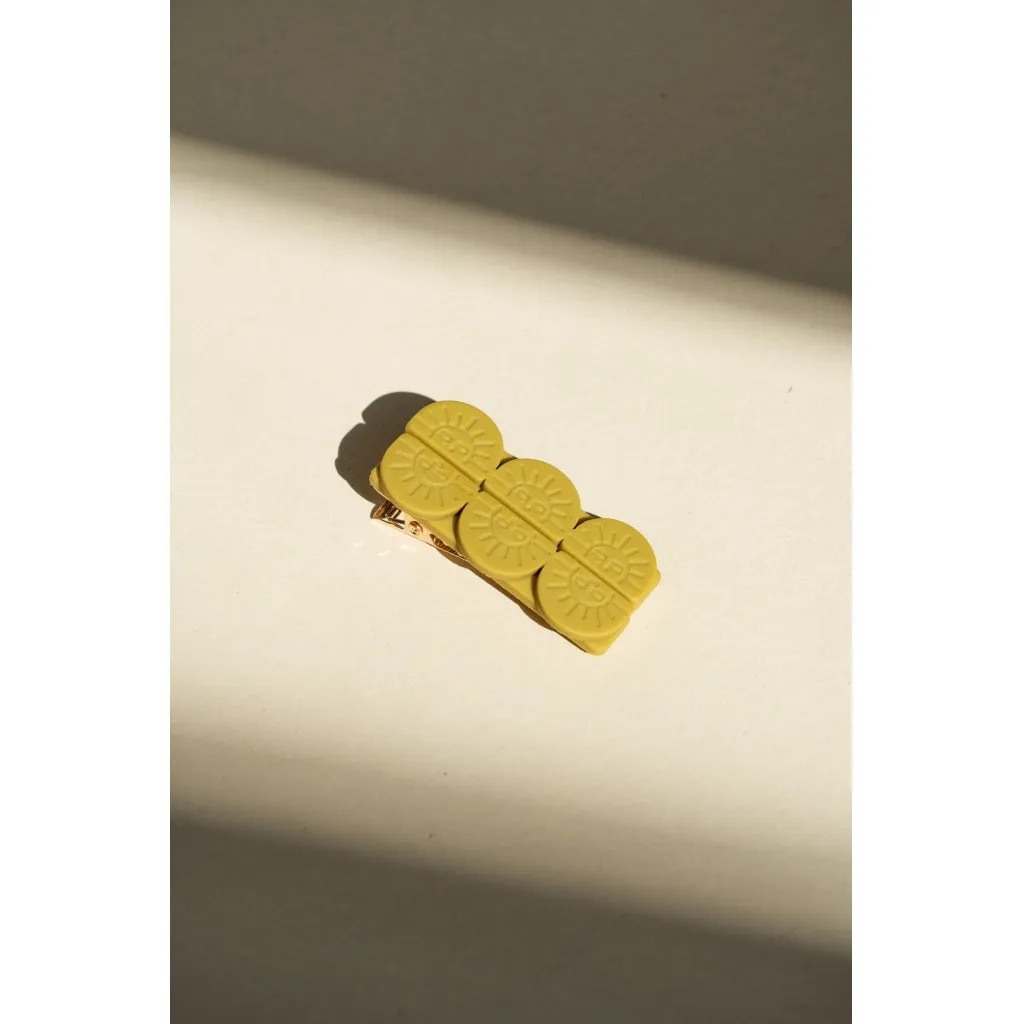 Tri Sun Bar | Hair Clips Set of 2 - Chartreuse