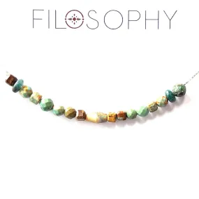 Turquoise Adjustable Slide Chain Gemstone Necklace