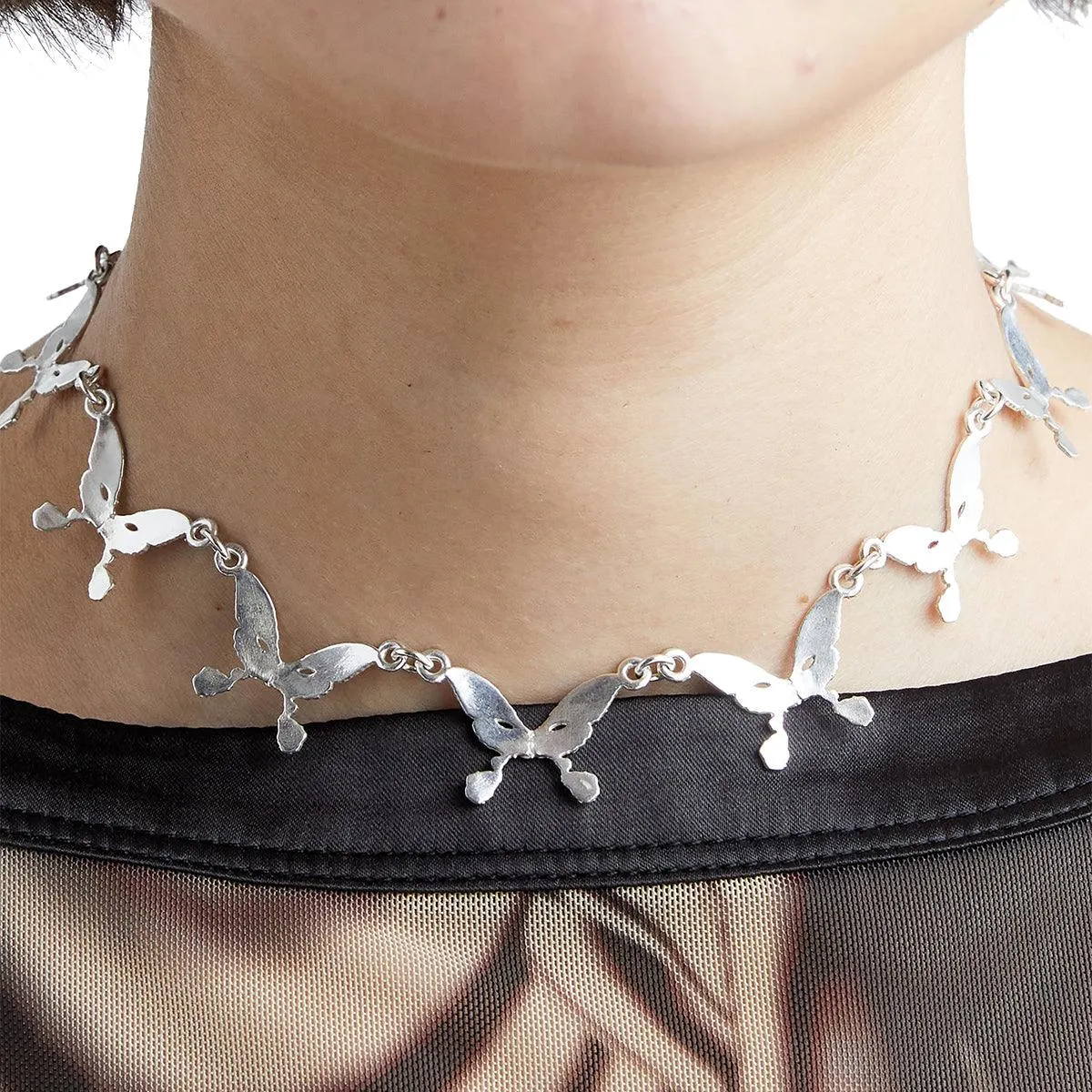   Underground Sundae Continuous Butterfly Choker 'Silver'