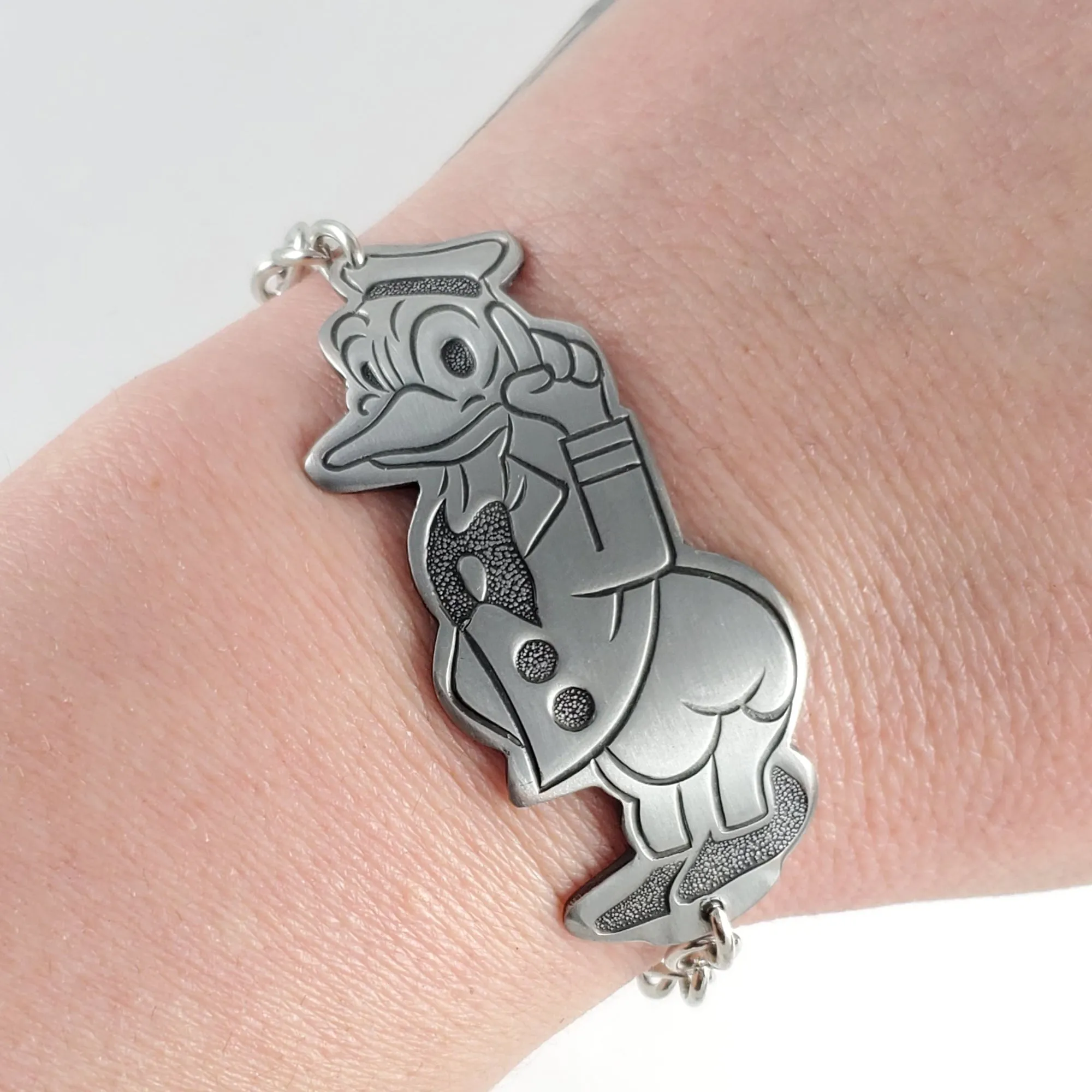 Vintage Donald Duck Stainless Steel Spoon Bracelet