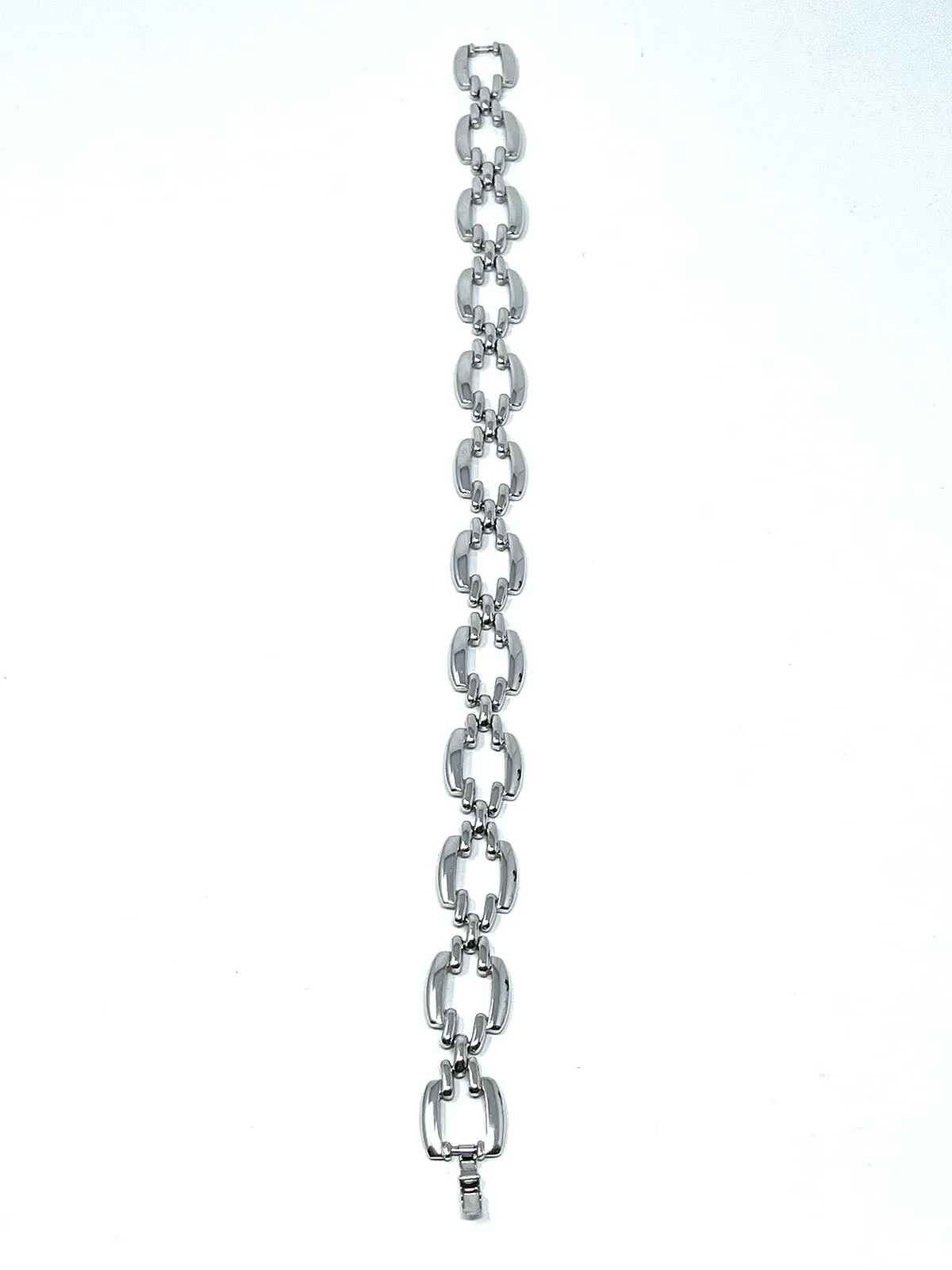 Vintage Silver Abstract Chain-Link Necklace