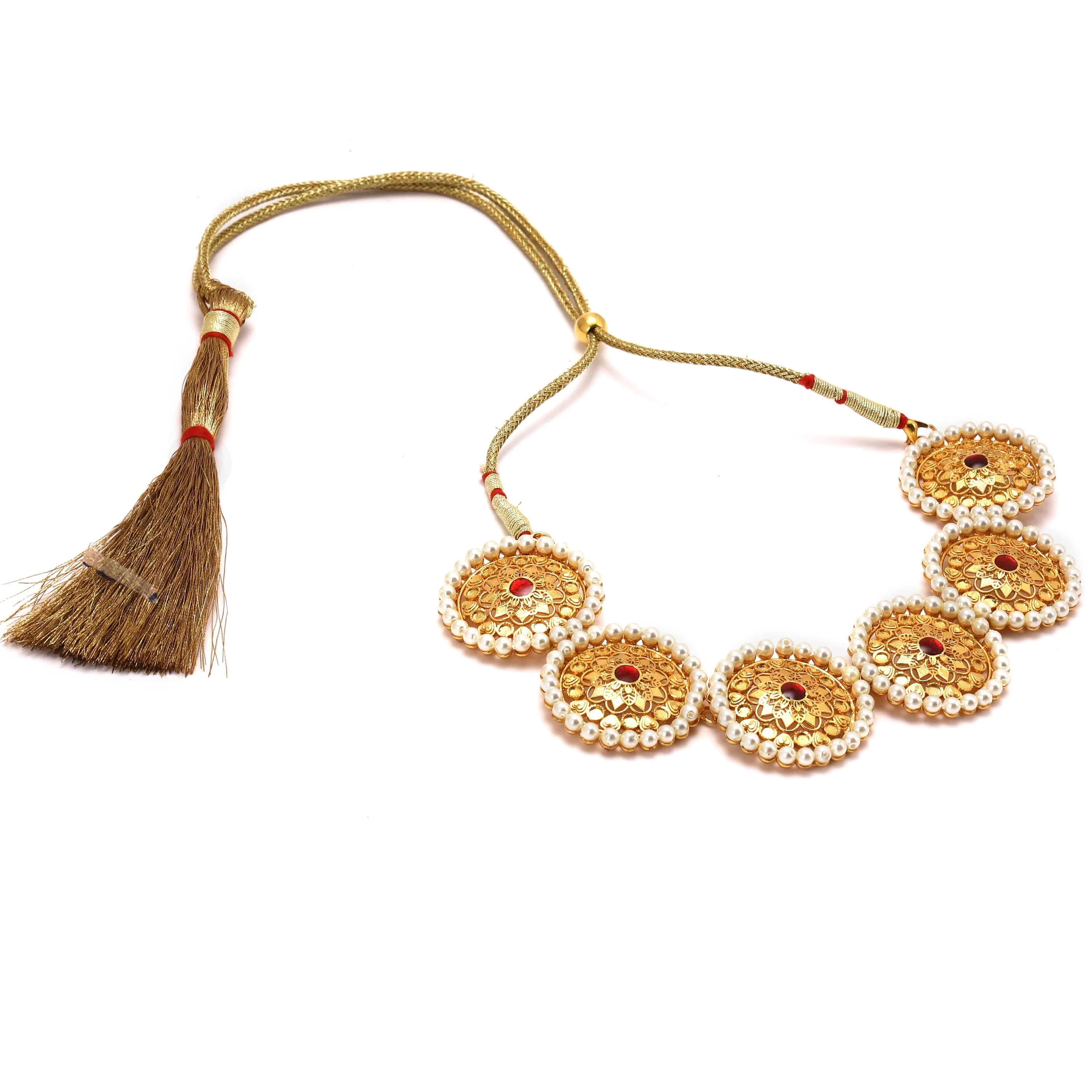 White Beads Pasha Necklace Set