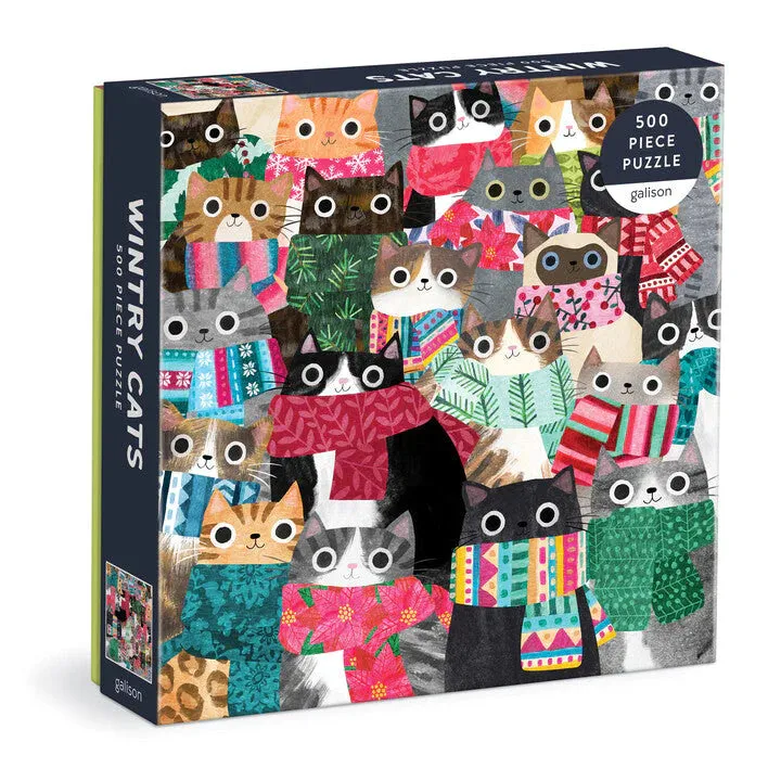 Wintery Cats 500 Piece Jigsaw Puzzle
