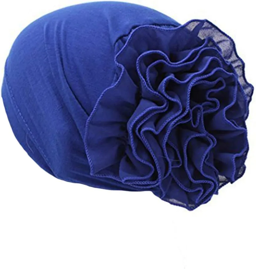 Women Flower Elastic Turban Beanie Wrap Chemo Cap Hat