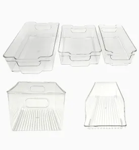 Zen Homes Claire Multipurpose Clear Storage Boxes: 5-Piece Set