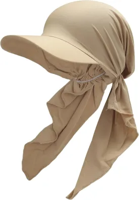 ZLYC Chemo Headwear for Women Brim Visor Head Scarf Pre Tied Headwraps Lightweight Skull Cap