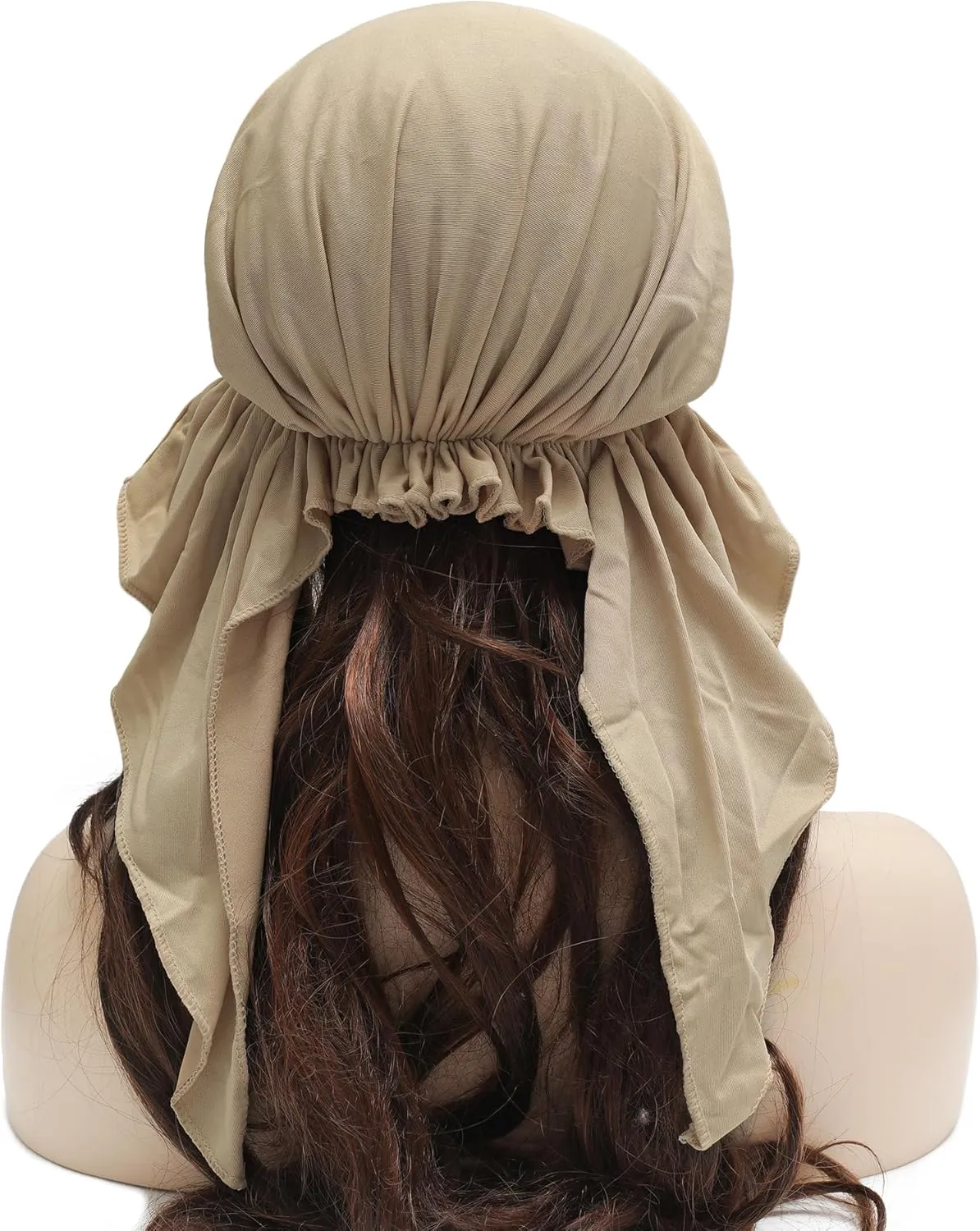 ZLYC Chemo Headwear for Women Brim Visor Head Scarf Pre Tied Headwraps Lightweight Skull Cap